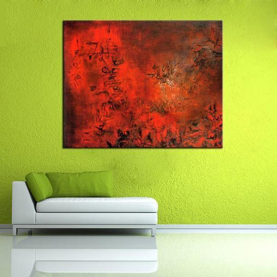 Printed Square Hand Painted Wall Art