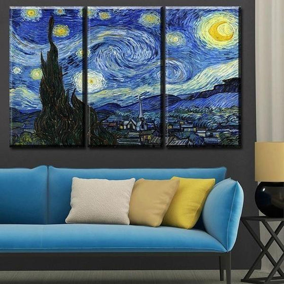 Printed Van Gogh Starry Night Wall Art