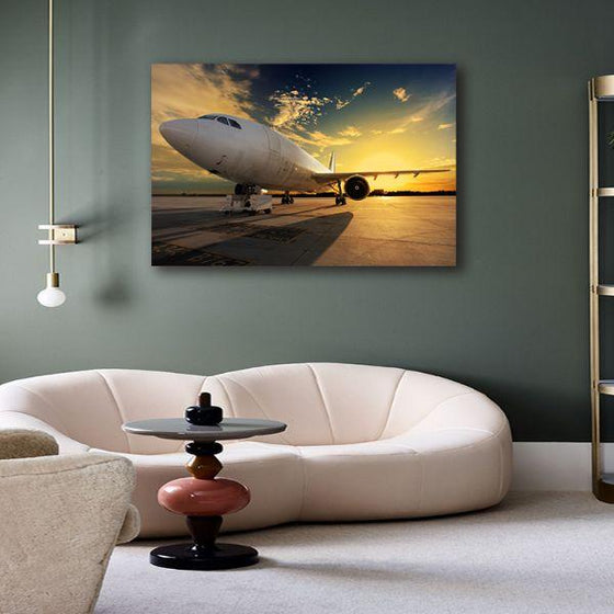 Private Jet Plane 1 Panel Canvas Wall Art Decor