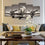 Propeller Plane 5 Panels Canvas Wall Art Living Room
