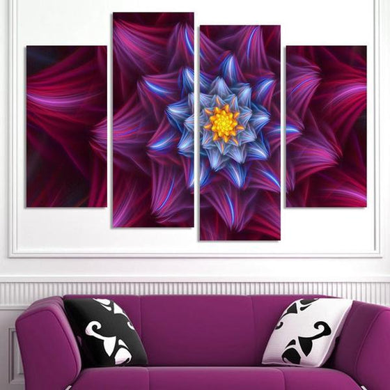Charming Purple Flower Canvas Wall Art