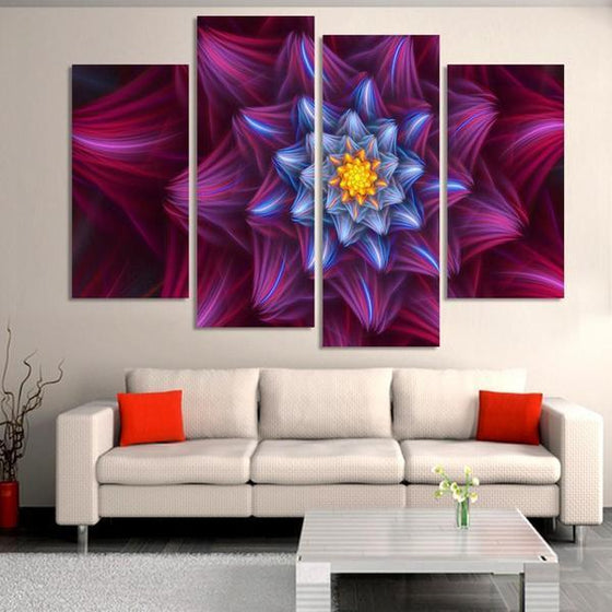 Charming Purple Flower Canvas Wall Art Living Room