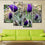 Purple Tulips Canvas Wall Art Living Room