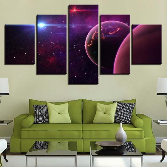 Purple Planets Wall Art