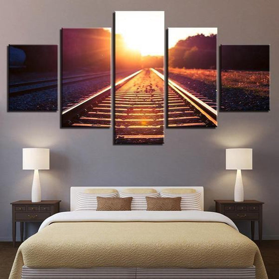 Railway Track Canvas Wall Art Bedroom