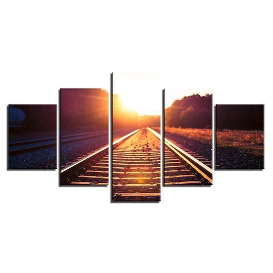 Railway Track Canvas Wall Art Decor