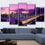 Purple Sunset San Francisco Canvas Cityscapes Wall Art