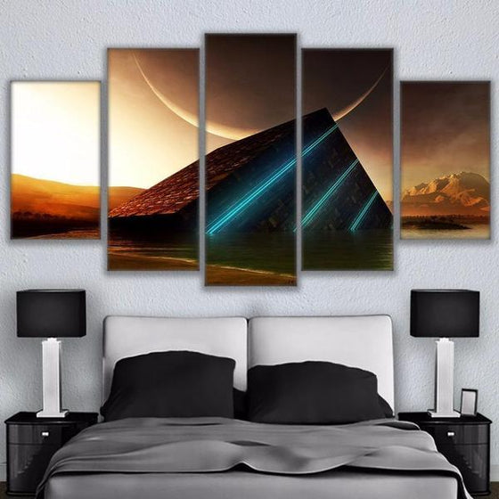 Pyramid In The Desert Canvas Wall Art Bedroom