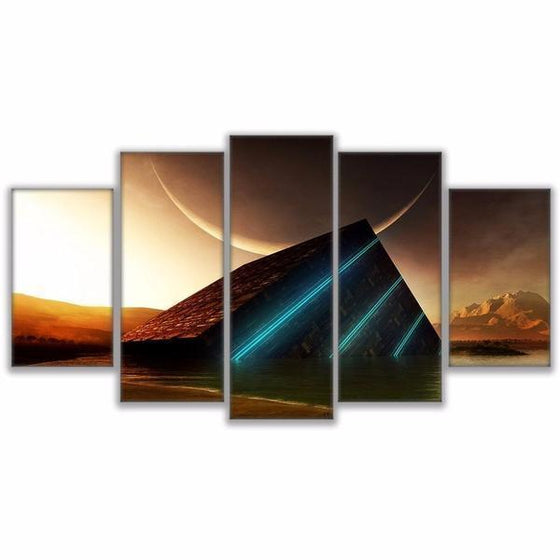 Pyramid In The Desert Canvas Wall Art Prints
