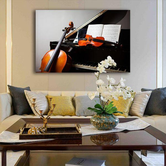 Quartet Instruments 1 Panel Canvas Wall Art Decor