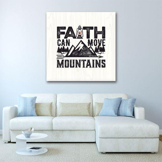 Quote About Faith Canvas Wall Art Decor