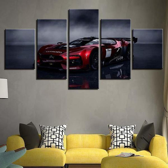 Red Citroen GT Canvas Wall Art