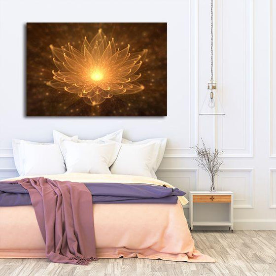 Radiant Lotus Canvas Wall Art Bedroom