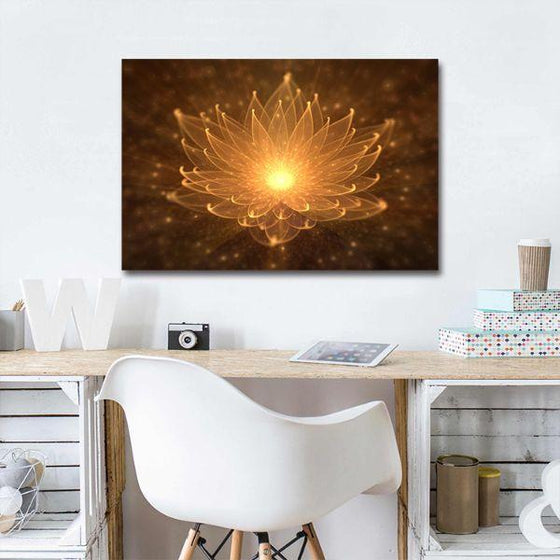 Radiant Lotus Canvas Wall Art Decor