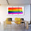Rainbow Contemporary 3 Panels Canvas Wall Art Office