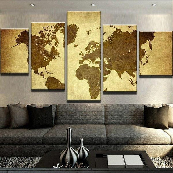 Real World Map Wall Art Prints