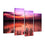 Red And Purple Sunset Canvas Wall Art Ideas