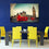 Red Bus On Westminster Canvas Wall Art Dining Room
