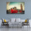 Red Bus On Westminster Canvas Wall Art Living Room