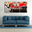 Red Classic Corvette 3 Panels Canvas Wall Art Living Room