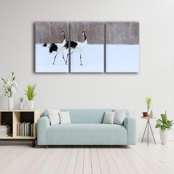 Red Crowned Crane Canvas Wall Art Decor