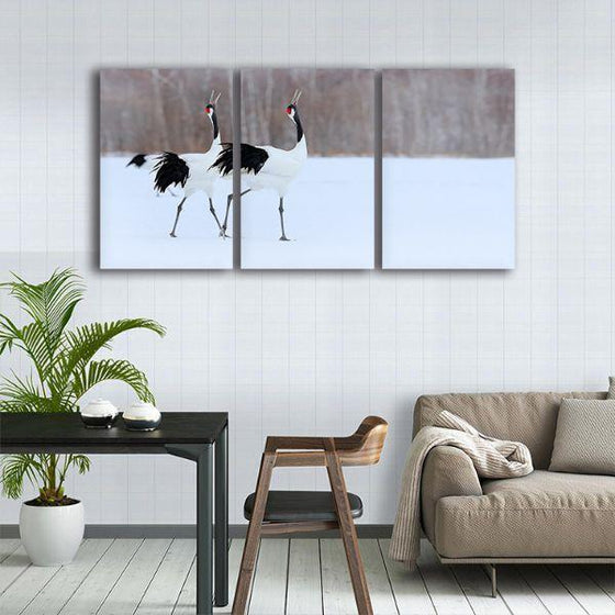 Red Crowned Crane Canvas Wall Art Kitchen