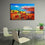 Red Poppies Landscape Wall Art Dining Room