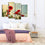 Red Poppy Flowers 4 Panels Canvas Wall Art Bedroom