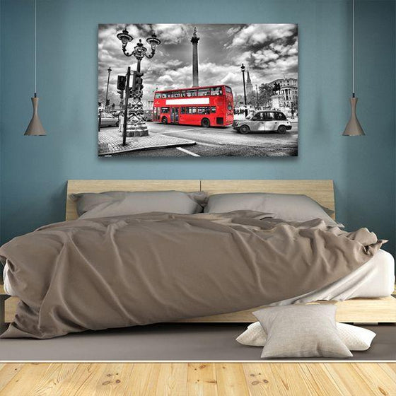 Double Decker Bus In Istiklal Canvas Wall Art Bedroom