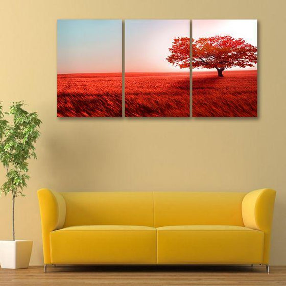 Red Tree Landscape Canvas Wall Art Ideas