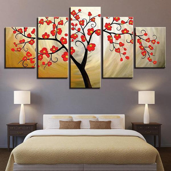 Blossomed Tree Canvas Wall Art Bedroom