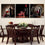 Red Wine Bottles Canvas Wall Art Dining Room
