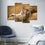 Relaxed Wild Tiger 4 Panels Canvas Wall Art Bedroom