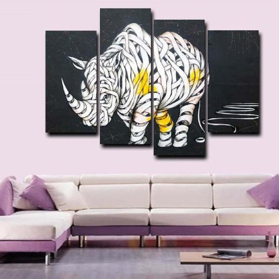Rhinoceros Wall Art Canvas