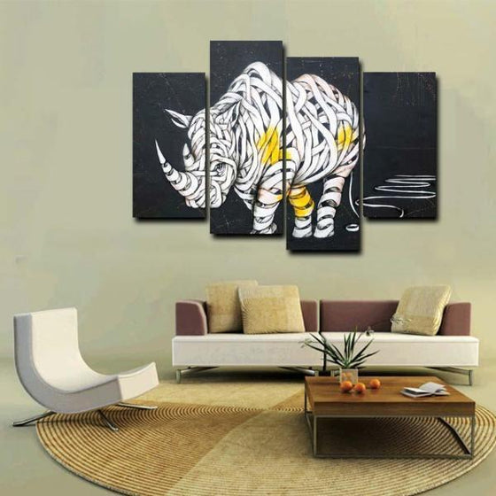 Rhinoceros Wall Art Living Room