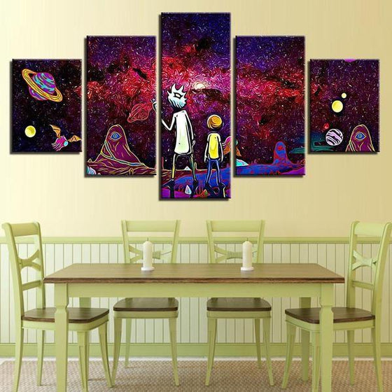 Rick & Morty Wall Art With Frames Canvases