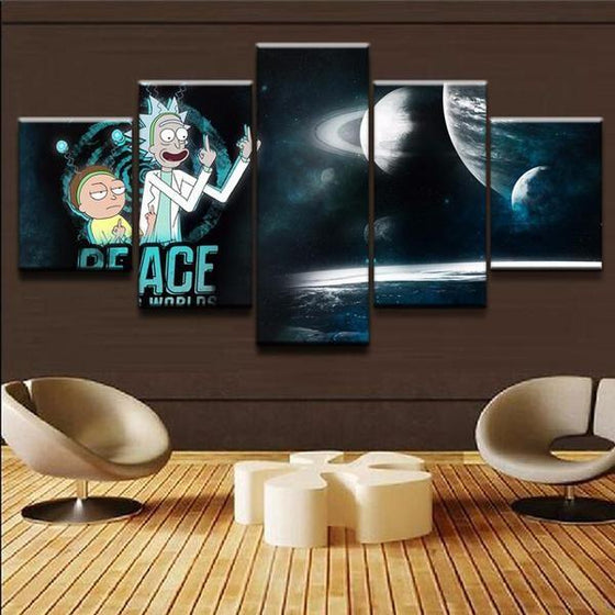 Rick and Morty Inspired Space Canvas Wall Art Idea
