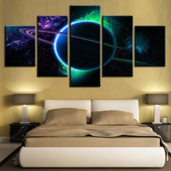 Ringed Planet Wall Art Bedroom