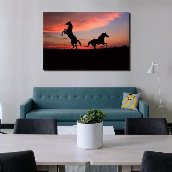 Running Wild Horses Canvas Wall Art Living Room