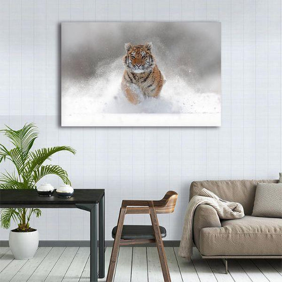 Running Wild Tiger Canvas Wall Art Decor