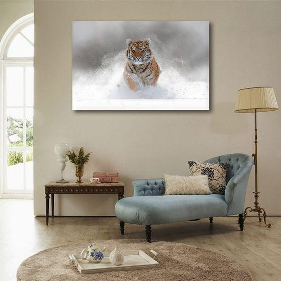 Running Wild Tiger Canvas Wall Art Living Room