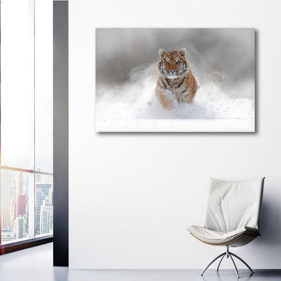 Running Wild Tiger Canvas Wall Art Print