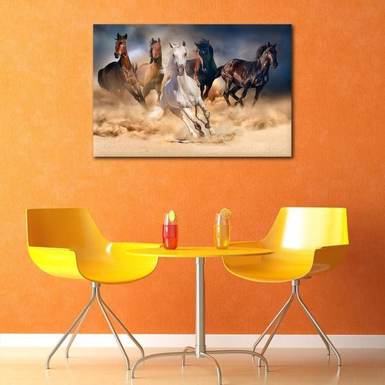 Rustic Wild Horses Canvas Art Decor