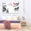 Sakura & Mountains Canvas Wall Art Bedroom