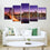San Francisco Sunset View 5 Panels Canvas Wall Art Decor
