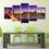 San Francisco Sunset View 5 Panels Canvas Wall Art Set