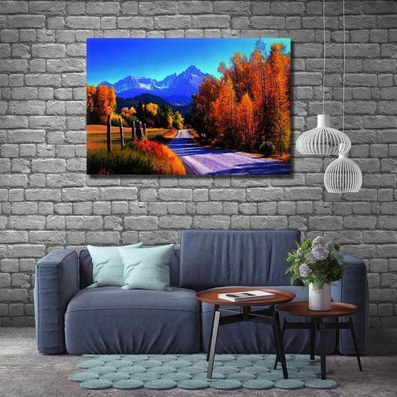 Scenic Autumn Landscape Wall Art Living Room