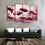 Scenic Blooms 4 Panels Canvas Wall Art Living Room