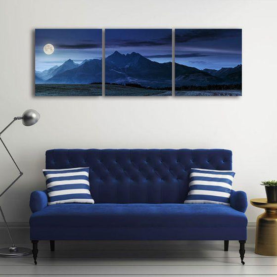 Scenic Night Landscape Canvas Wall Art Living Room