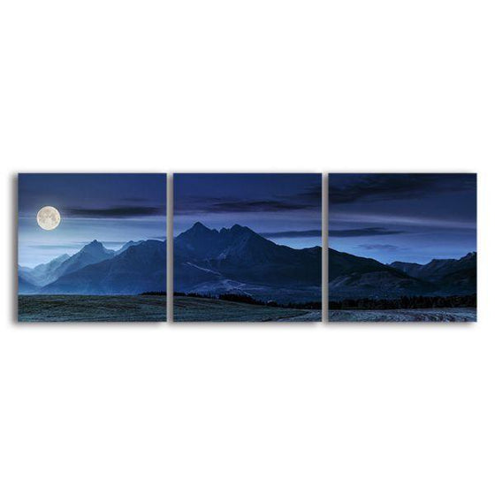 Scenic Night Landscape Canvas Wall Art